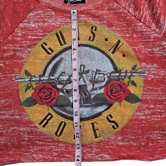 Bravado SM Guns 'n Roses Red Graphic Cropped Pullover Sweater - Picture 7 of 12